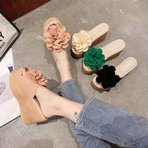 Ethnic style flower sandals for women