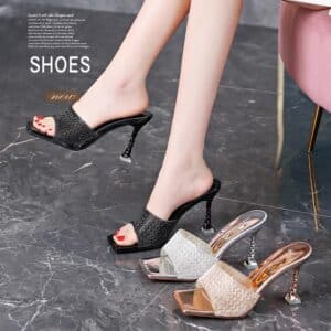 High-heeled sandals for women