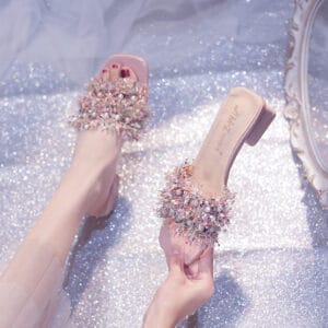 Versatile thick heel fashionable internet celebrity