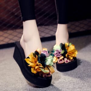 Women's summer thick-soled platform wedge heels