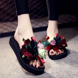 Women's summer thick-soled platform wedge heels