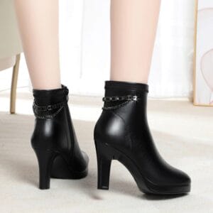 Clearance special price genuine leather mid-calf boots women