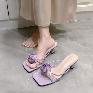 camellia high heel sandals for women