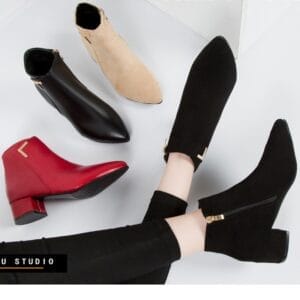 Winter slim ankle boots for women